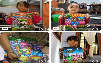 Karya Menggambar dan Mewarnai KB RA Fattahul Huda Pungpungan